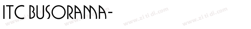 ITC Busorama字体转换